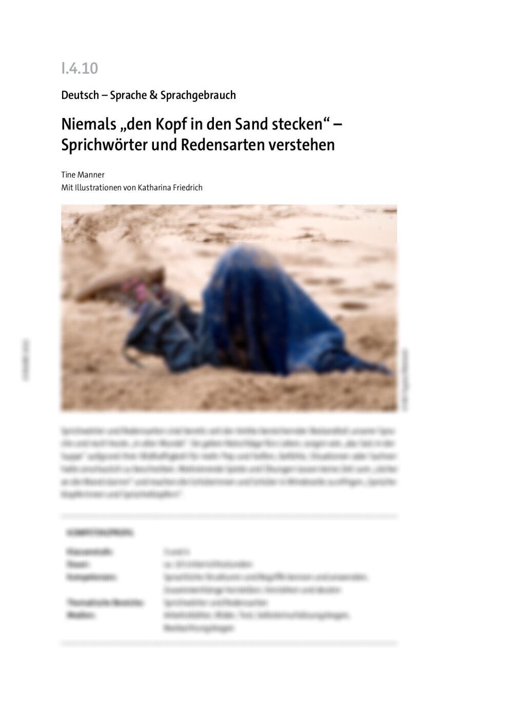 Niemals „den Kopf in den Sand stecken“ - Seite 1