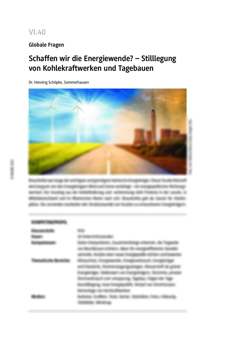 Schaffen wir die Energiewende? - Seite 1