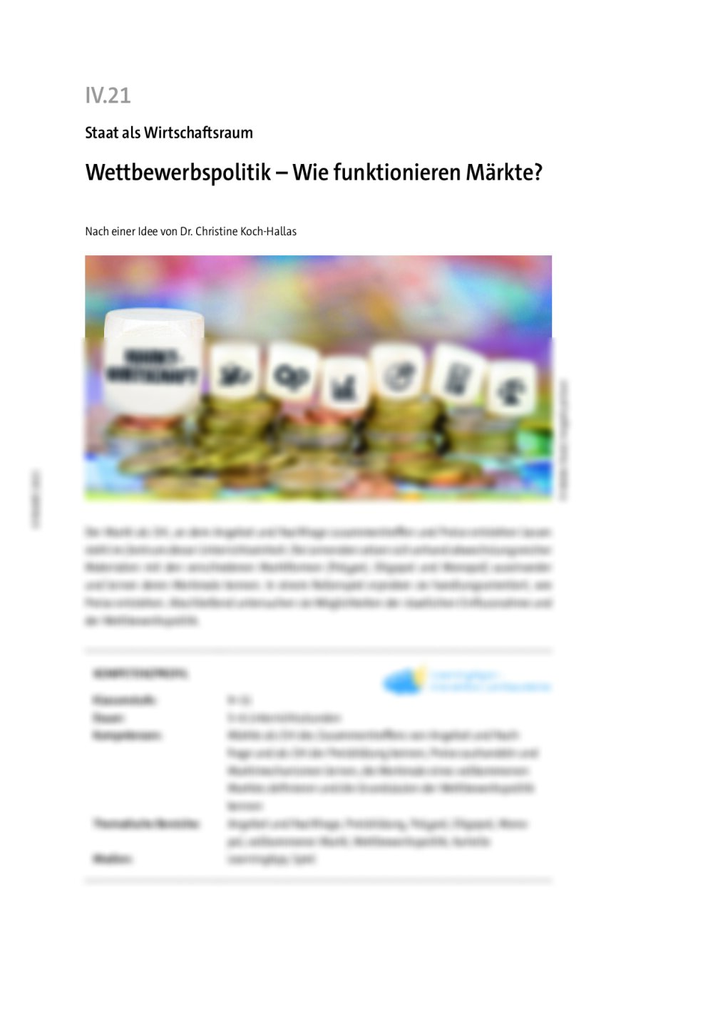 Wettbewerbspolitik - Seite 1