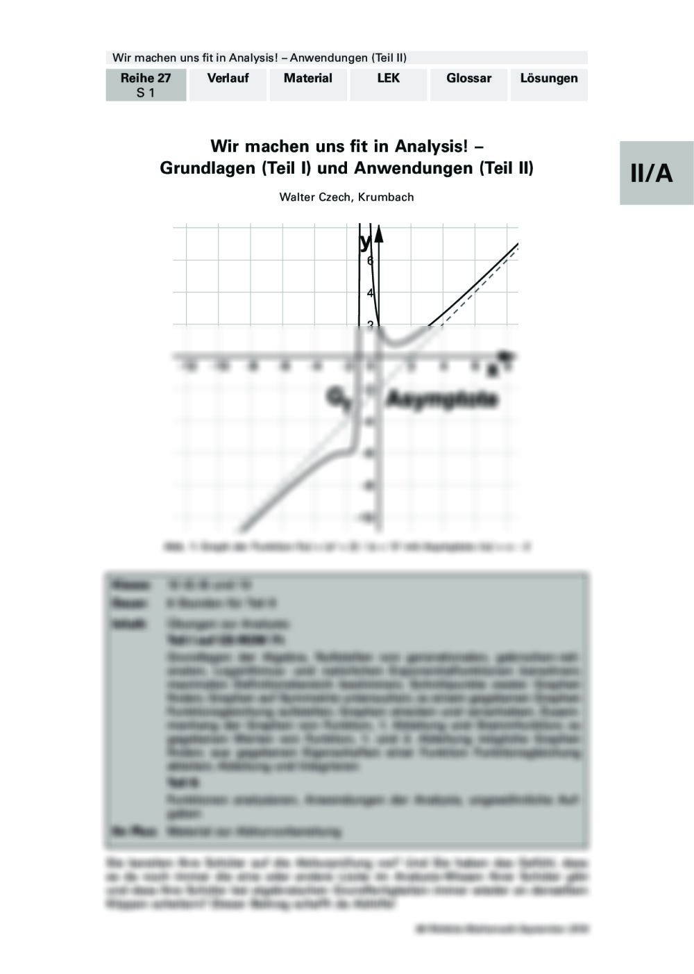 Grundlagen und Anwendungen in Analysis - Seite 1