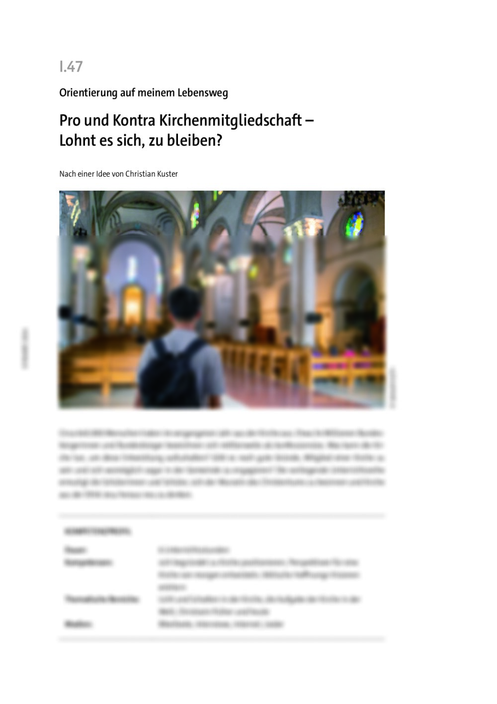 Pro und Kontra Kirchenmitgliedschaft  - Seite 1