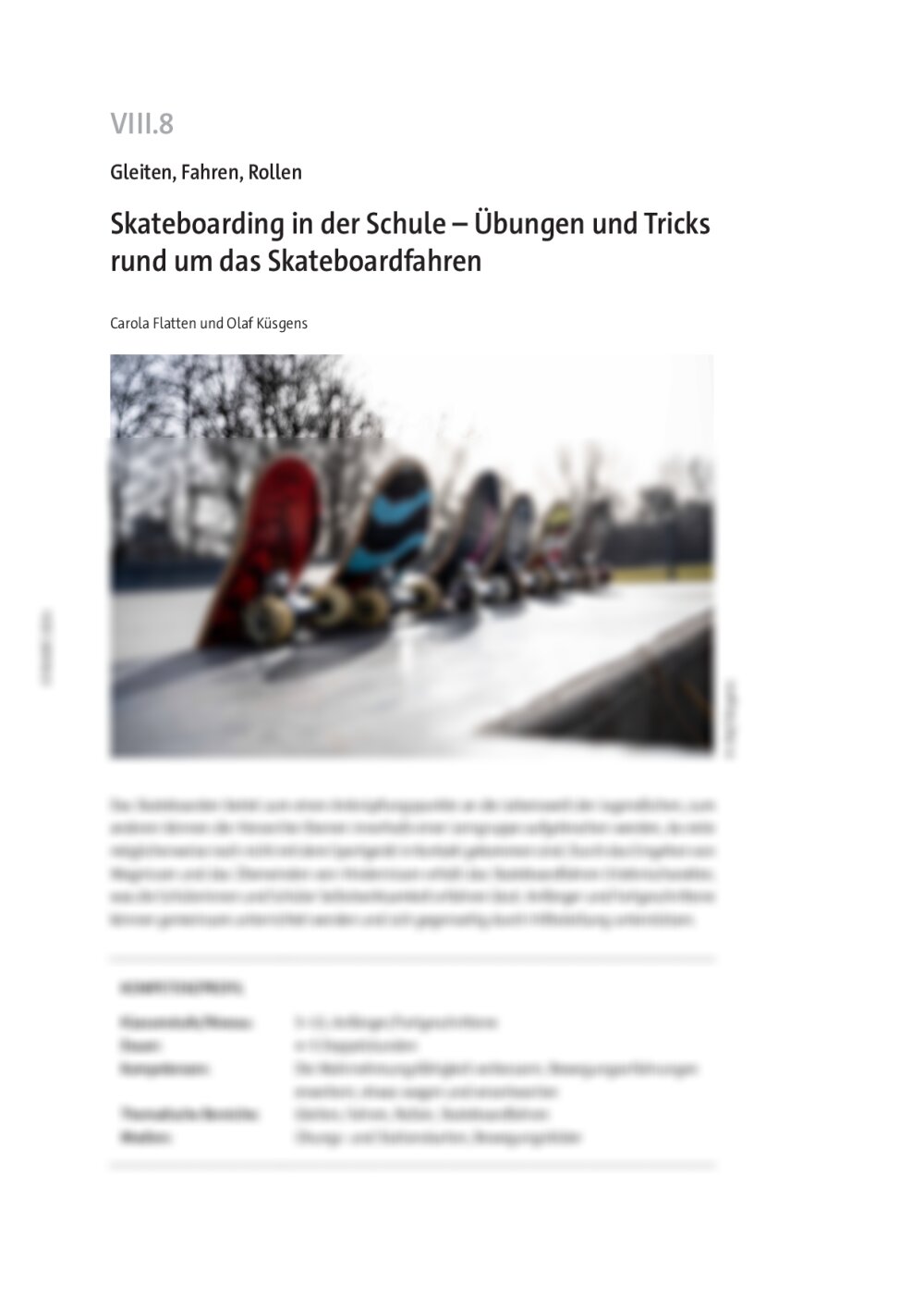 Skateboarding in der Schule  - Seite 1