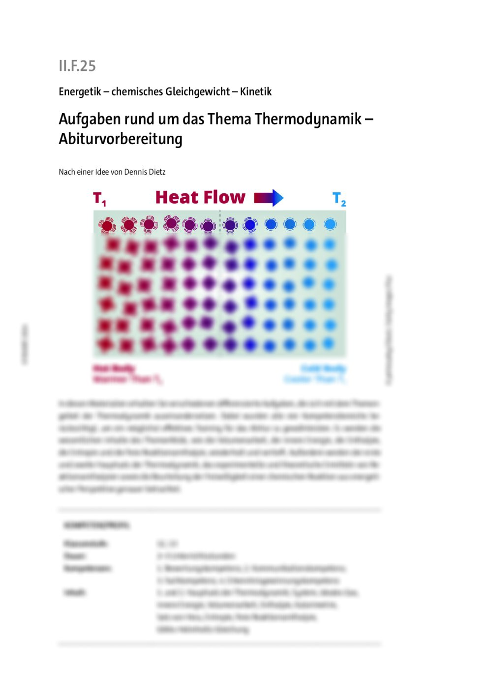 Aufgaben rund um das Thema Thermodynamik - Seite 1