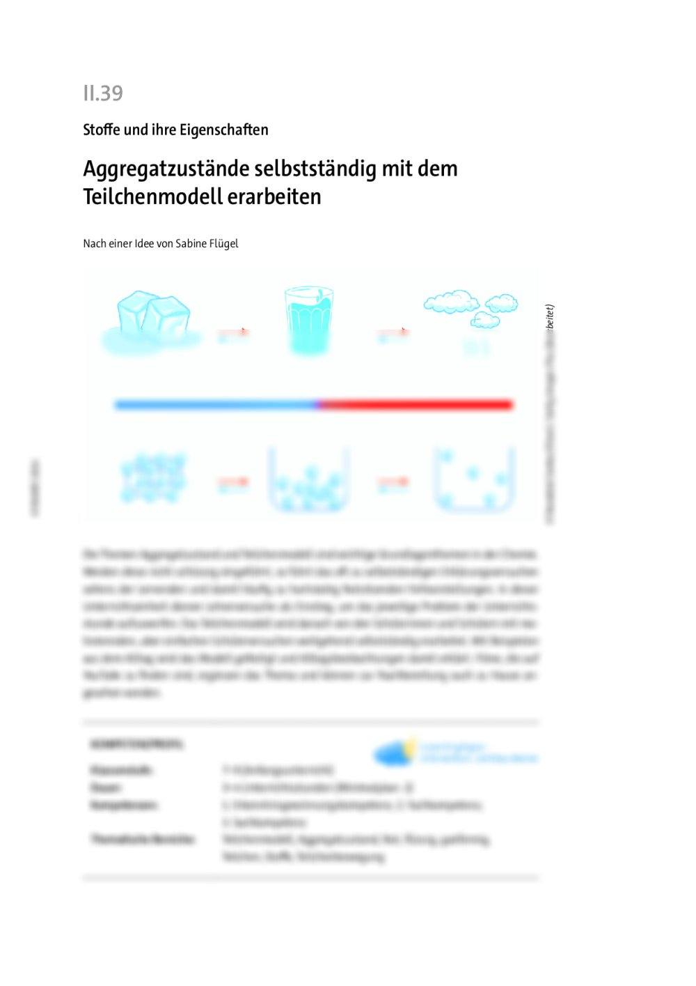 Aggregatzustände selbstständig mit dem Teilchenmodell erarbeiten - Seite 1