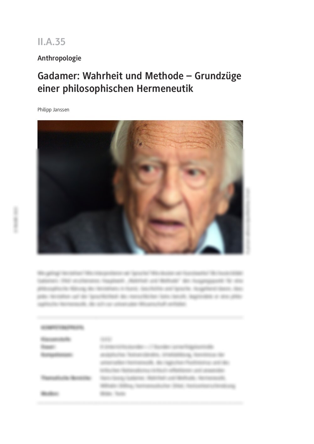 Gadamer: Wahrheit und Methode  - Seite 1