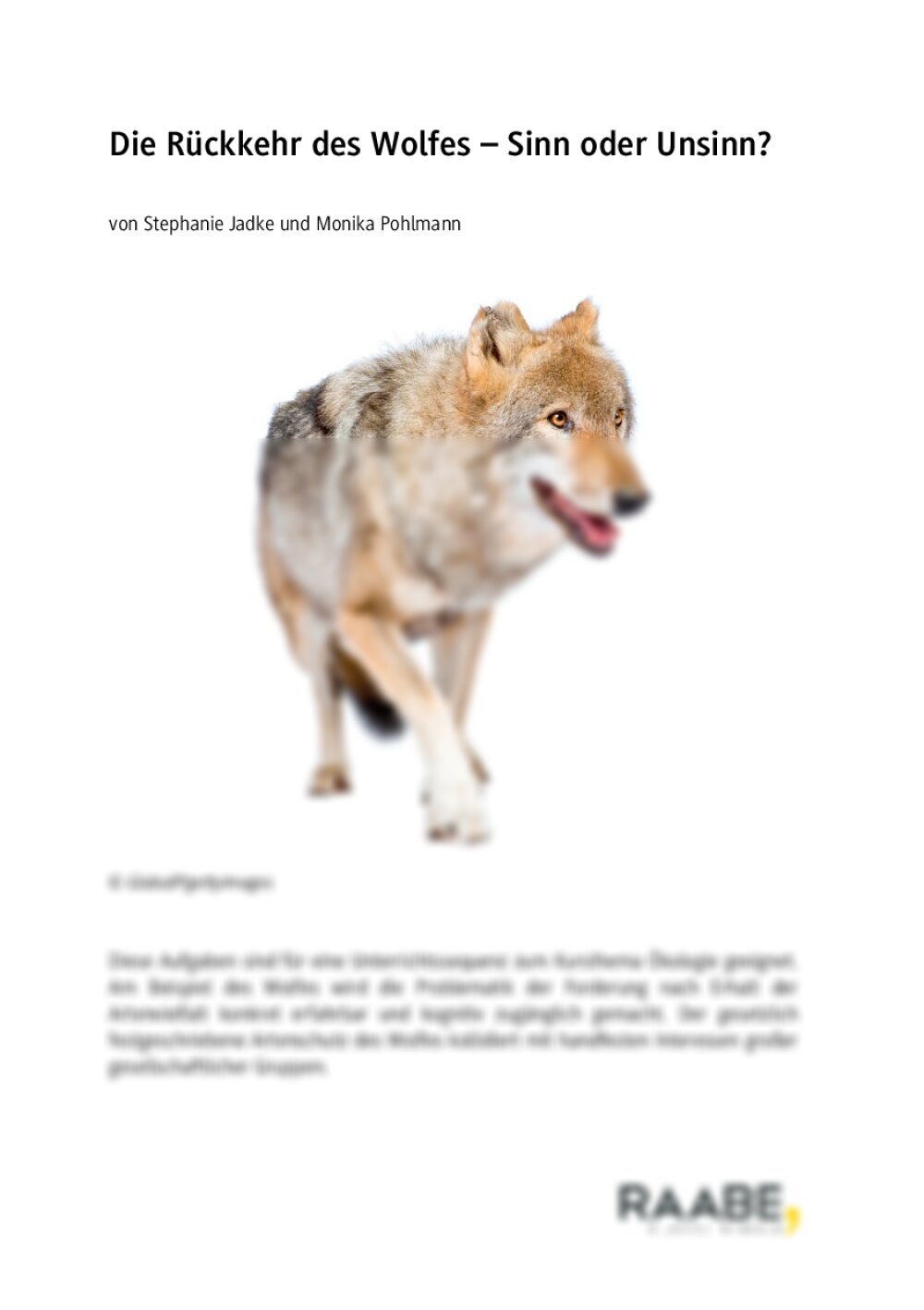 Die Rückkehr des Wolfes - Seite 1