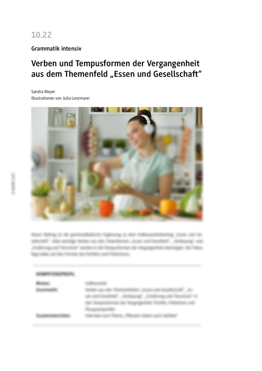 Verben und Tempusformen der Vergangenheit - Seite 1