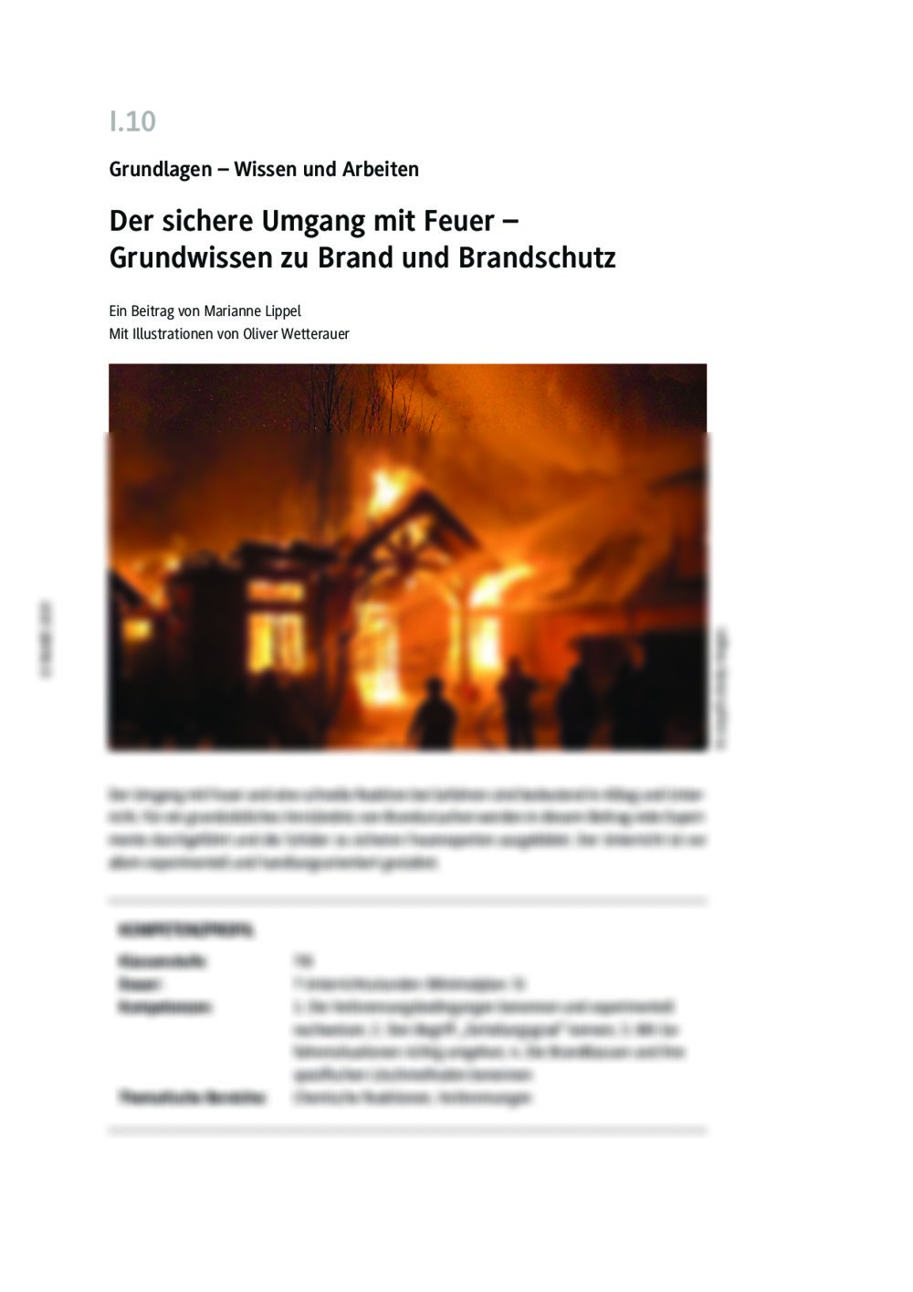 Brandvoraussetzungen und Grundwissen zu Brandschutz erlernen - Seite 1