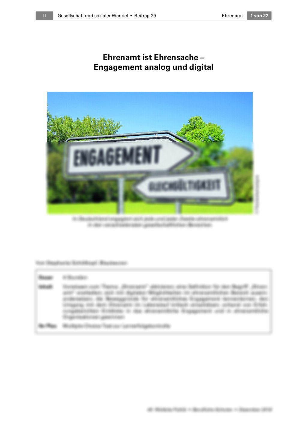 Engagement analog und digital - Seite 1