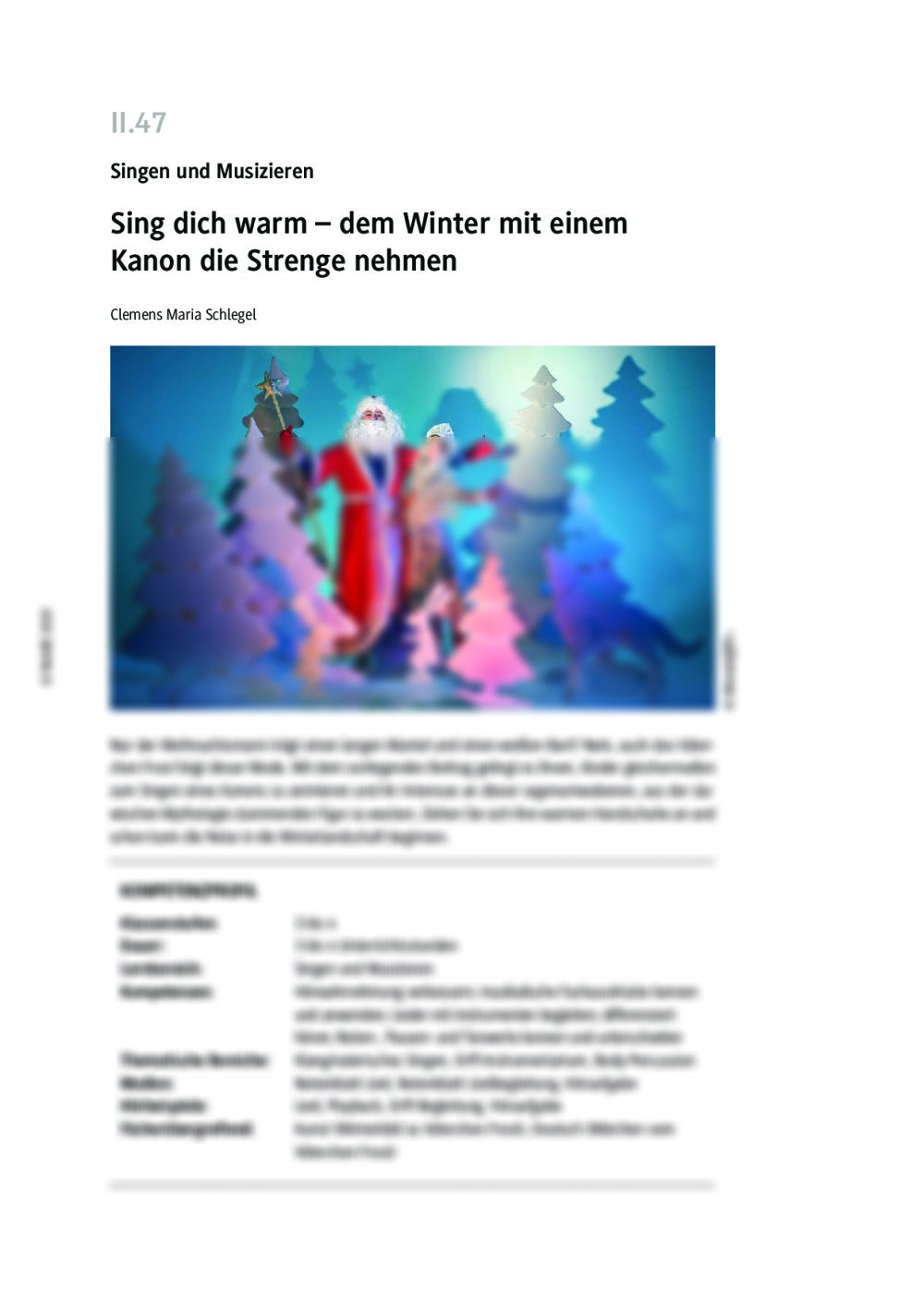 Dem Winter mit einem Kanon die Strenge nehmen - Seite 1