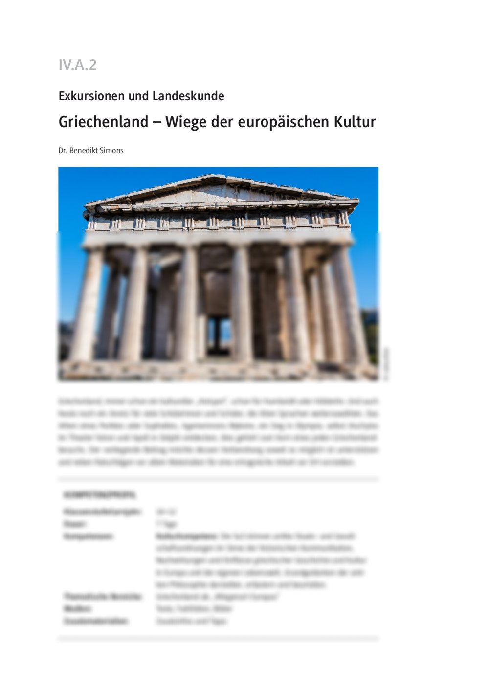 Griechenland - Wiege der europäischen Kultur - Seite 1