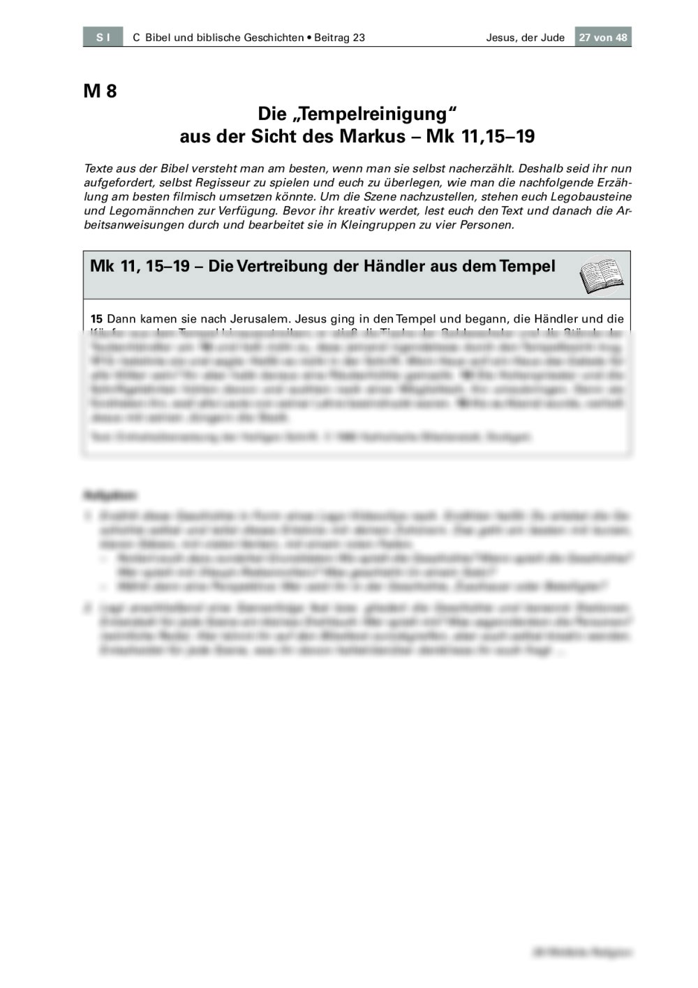 Jesus von der Wiege bis zur Bahre RAAbits Online