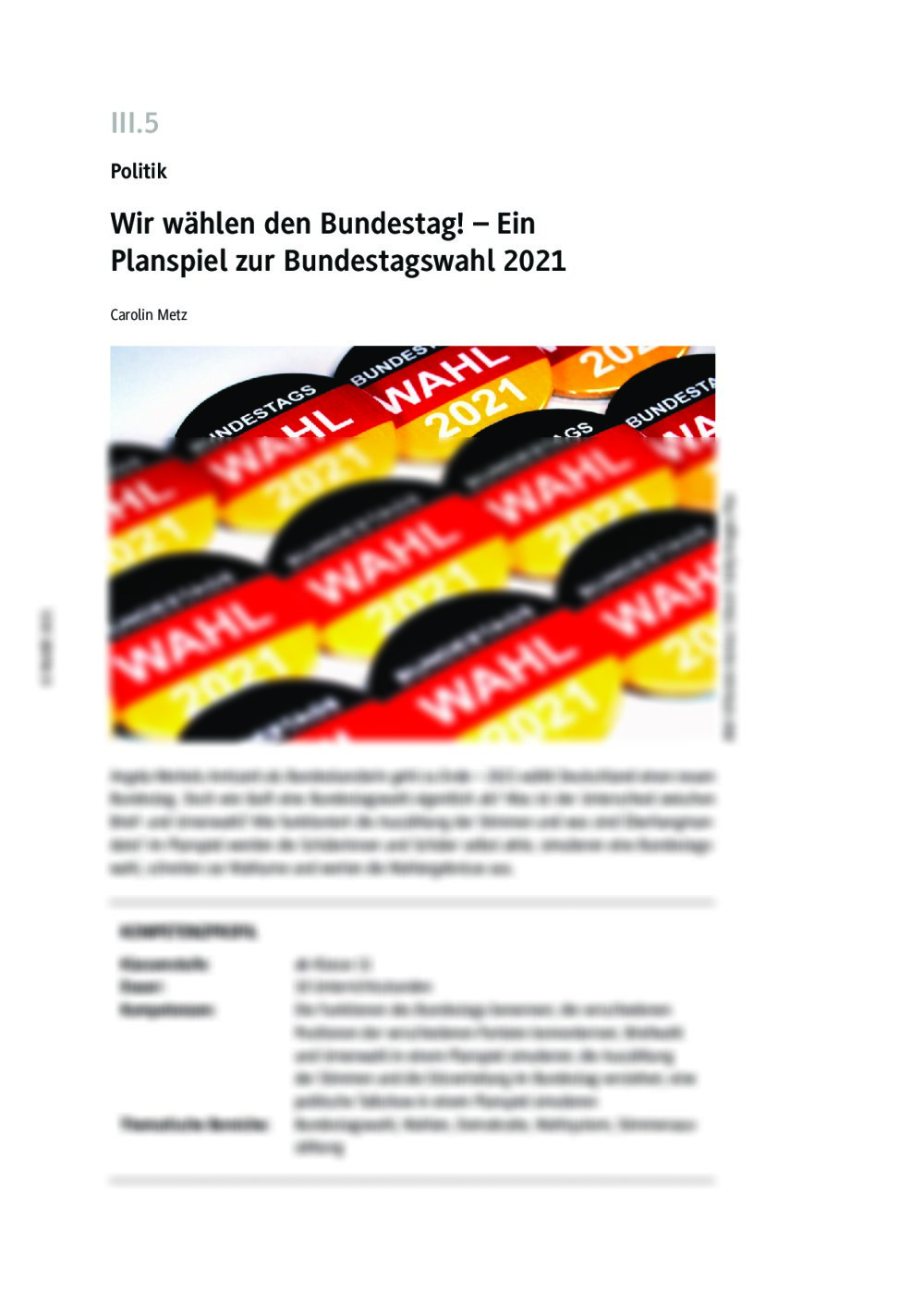 Wir wählen den Bundestag! - Seite 1