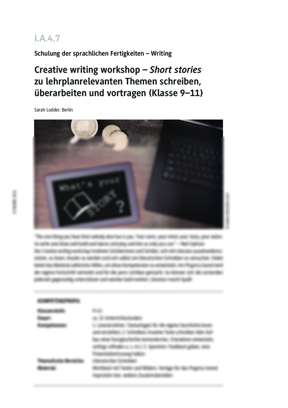 Creative writing workshop - Seite 1