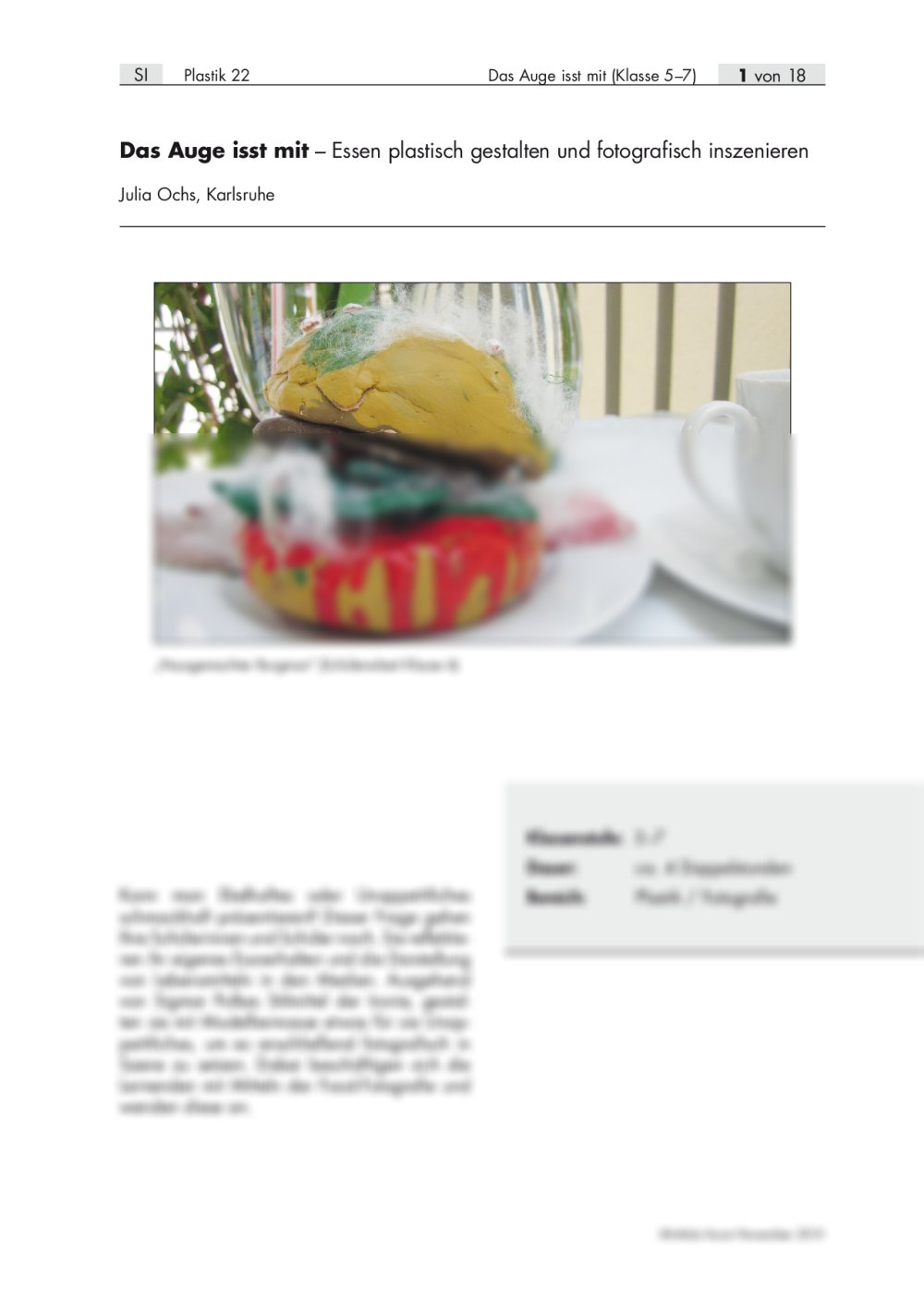 Essen plastisch gestalten und fotografisch inszenieren - Seite 1