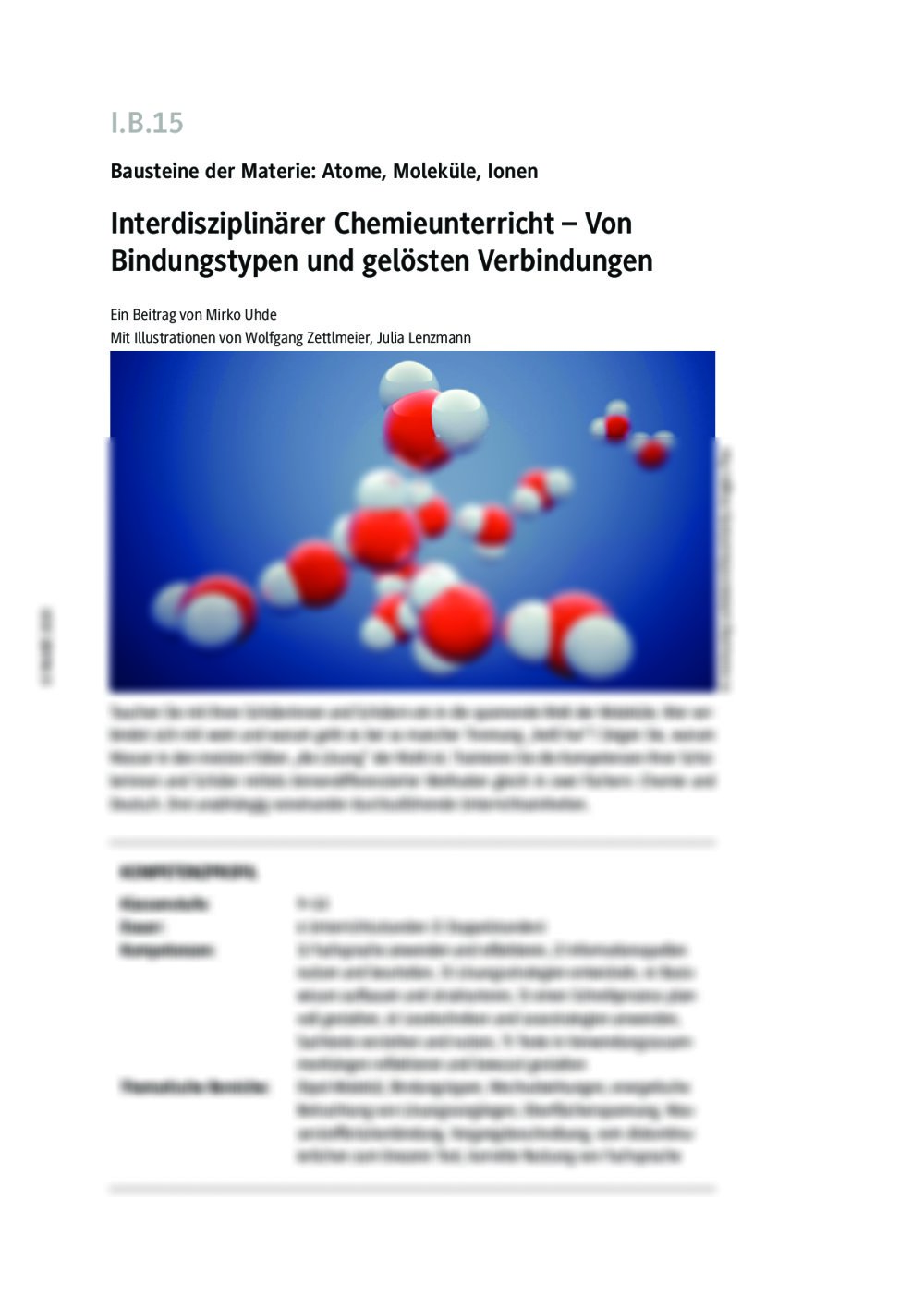 Bindungstypen und gelösten Verbindungen - Seite 1