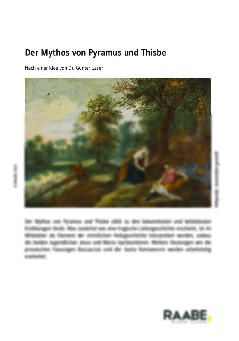 Der Mythos von Pyramus und Thisbe - Seite 1