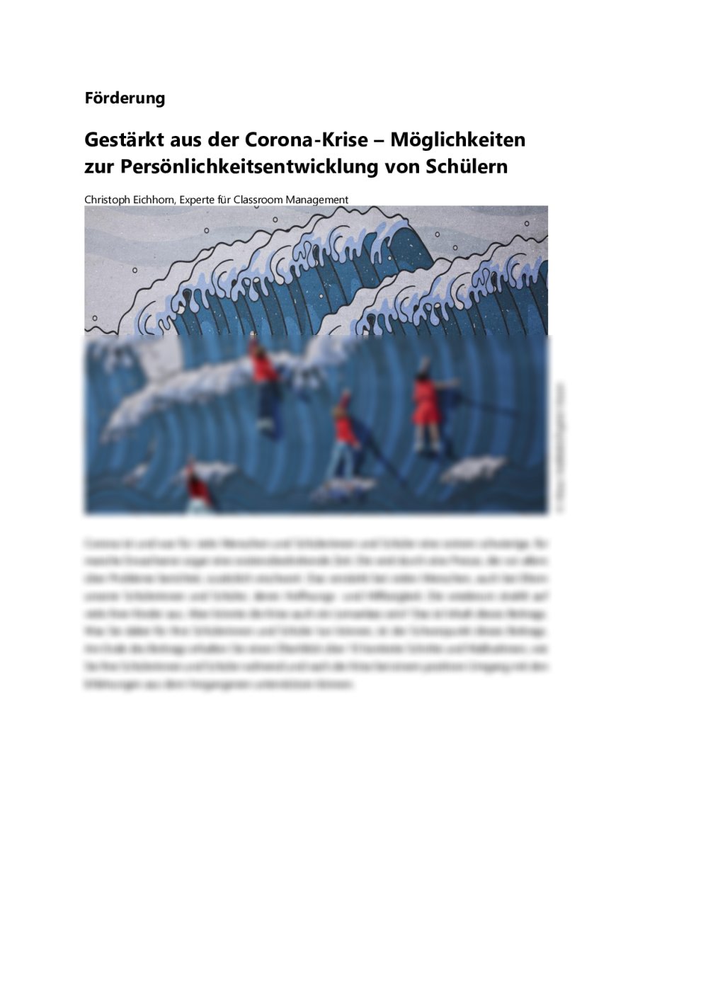 Gestärkt aus der Krise – 10 Wege, das psychische Wachstum Ihrer Schüler zu stärken - Seite 1