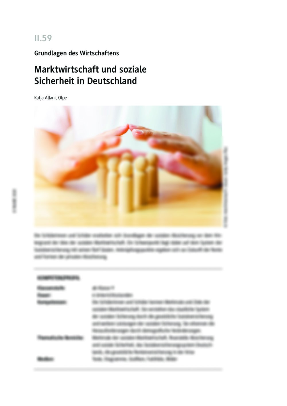 Marktwirtschaft und soziale
Sicherheit in Deutschland - Seite 1