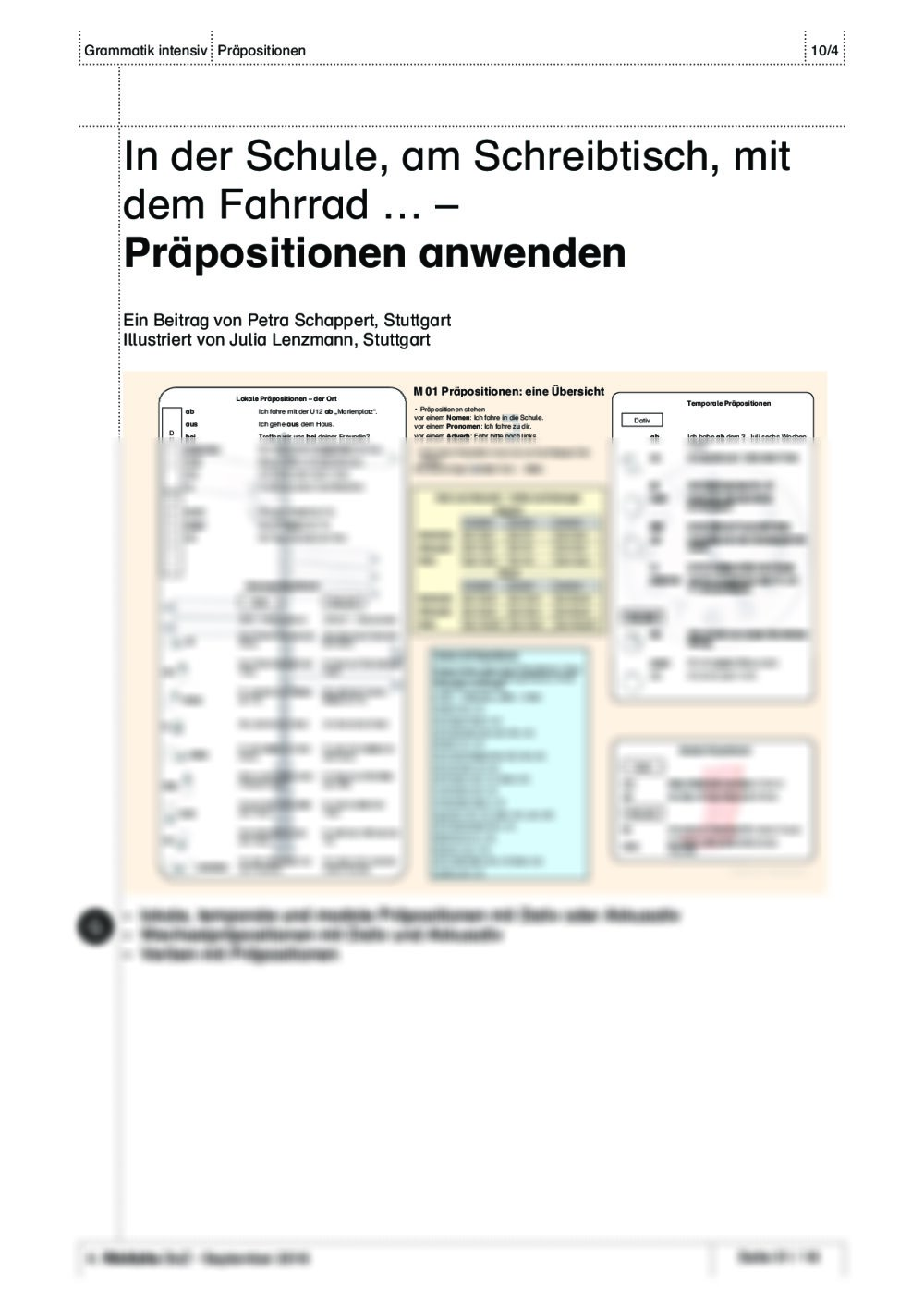 Präpositionen anwenden - Seite 1