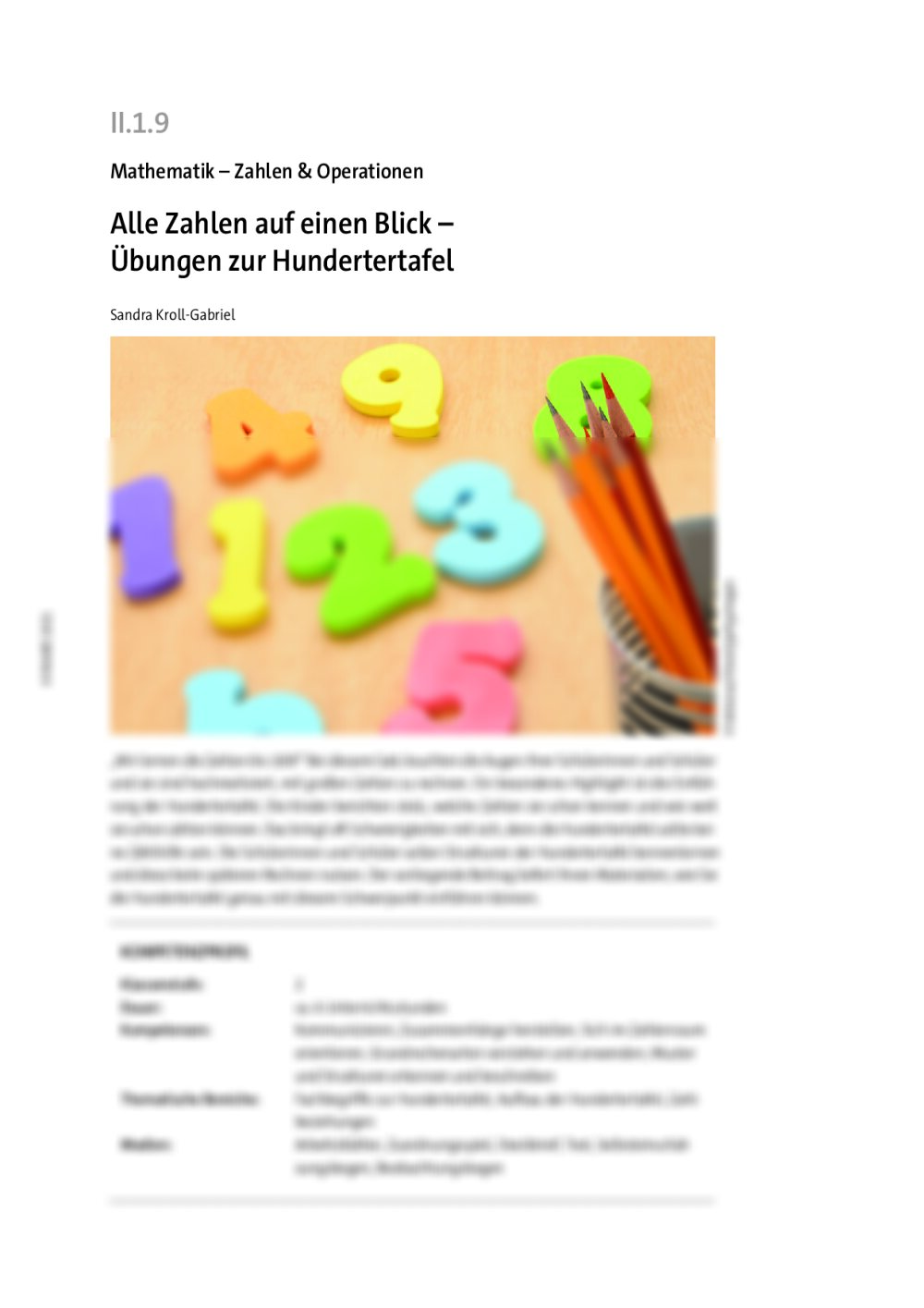 Alle Zahlen auf einen Blick - Seite 1