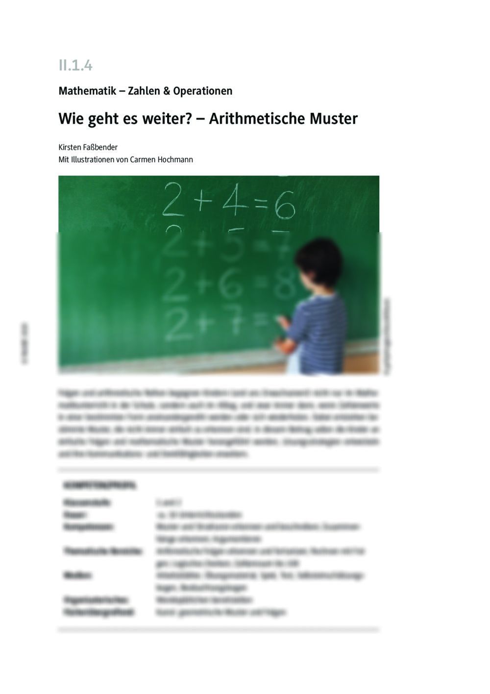 Arithmetische Muster - Seite 1