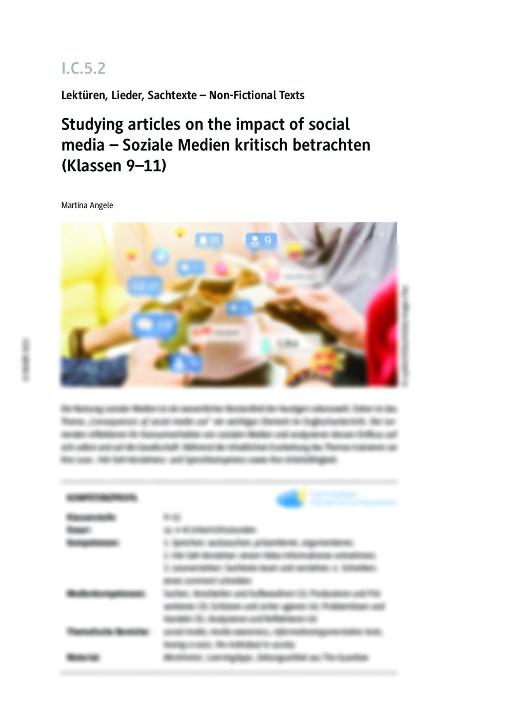 Studying articles on the impact of social media - Seite 1