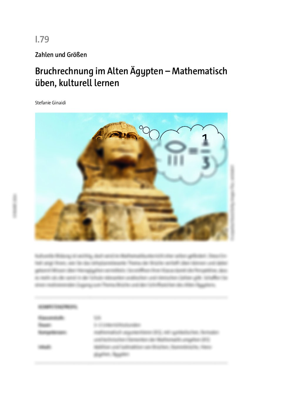 Bruchrechnung im Alten Ägypten  - Seite 1