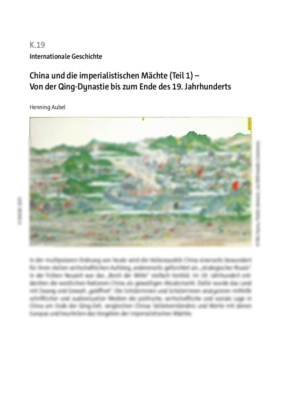 China und die imperialistischen Mächte (Teil 1) - Seite 1
