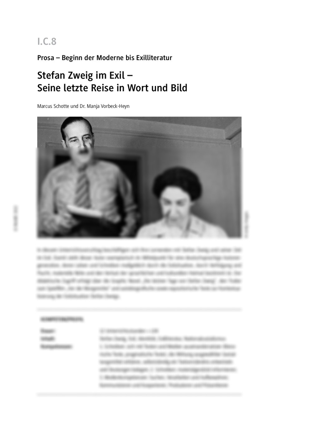 Stefan Zweig im Exil - Seite 1