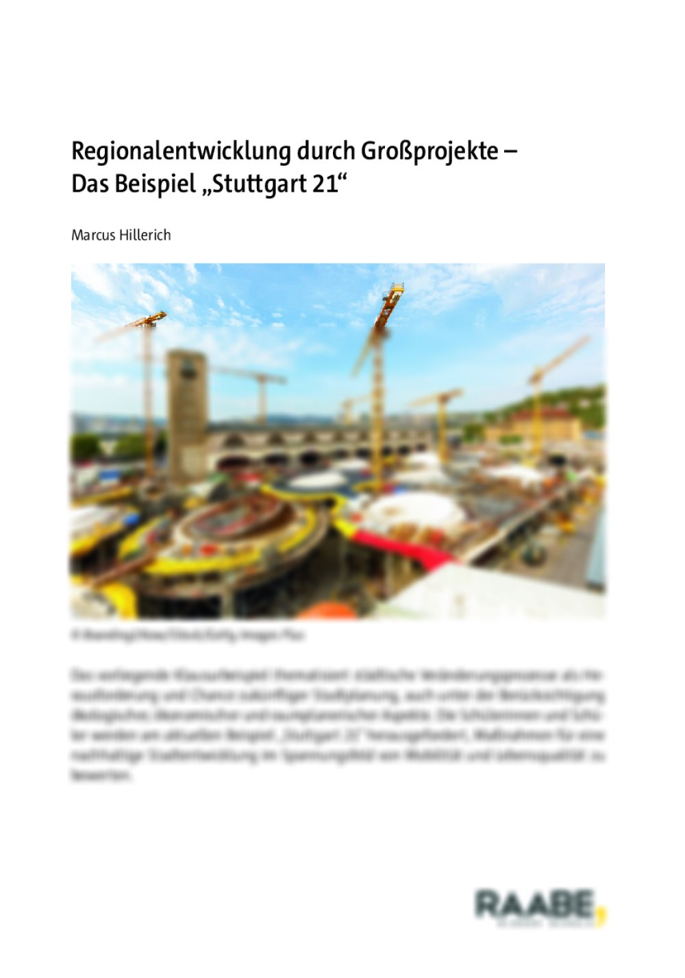 Regionalentwicklung durch Großprojekte - Seite 1