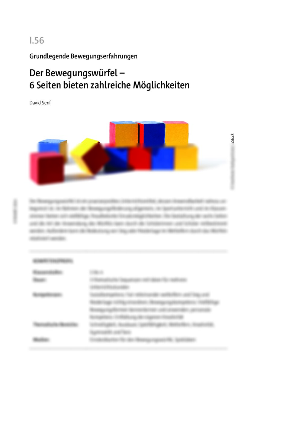 Der Bewegungswürfel  - Seite 1