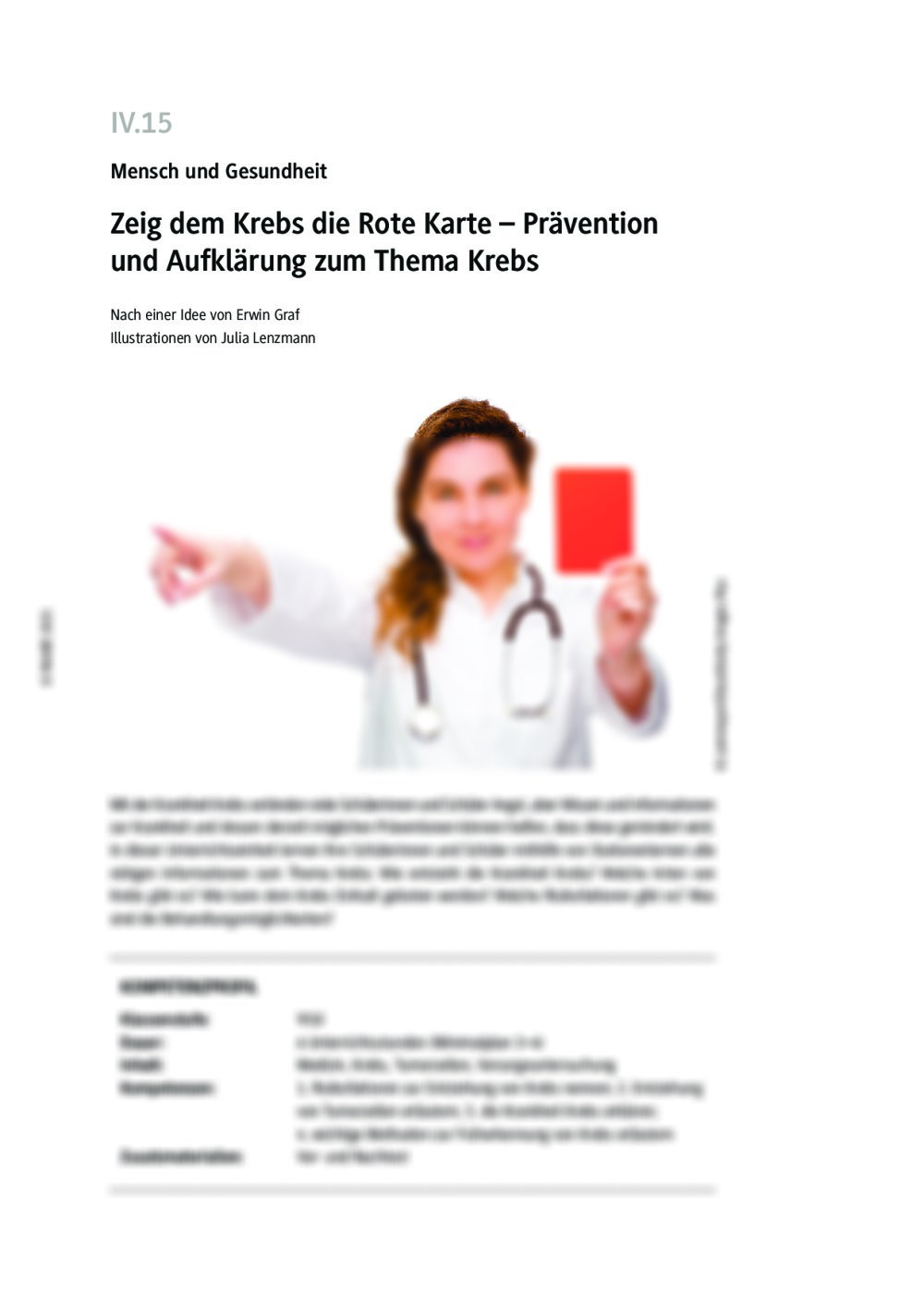 Prävention und Aufklärung zum Thema Krebs - Seite 1