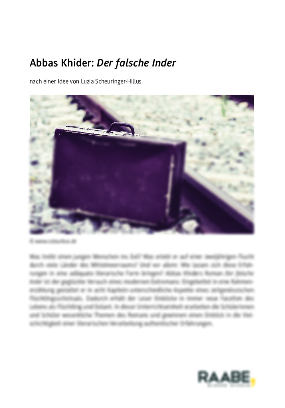 Abbas Khider: Der falsche Inder - Seite 1