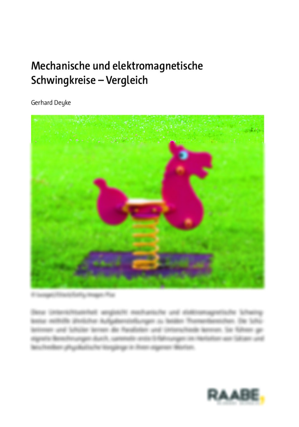 Mechanische und elektromagnetische Schwingkreise - Seite 1