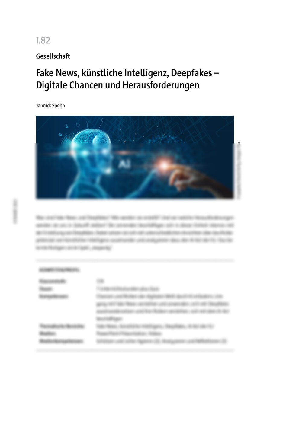Fake News, künstliche Intelligenz, Deepfakes  - Seite 1