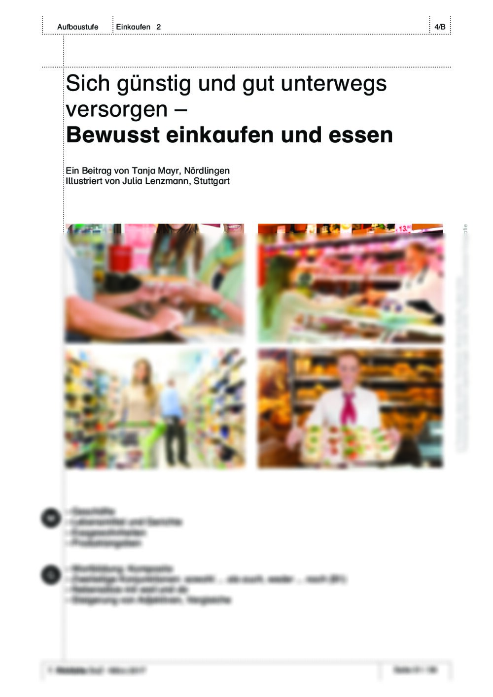 Bewusst einkaufen und essen - Seite 1