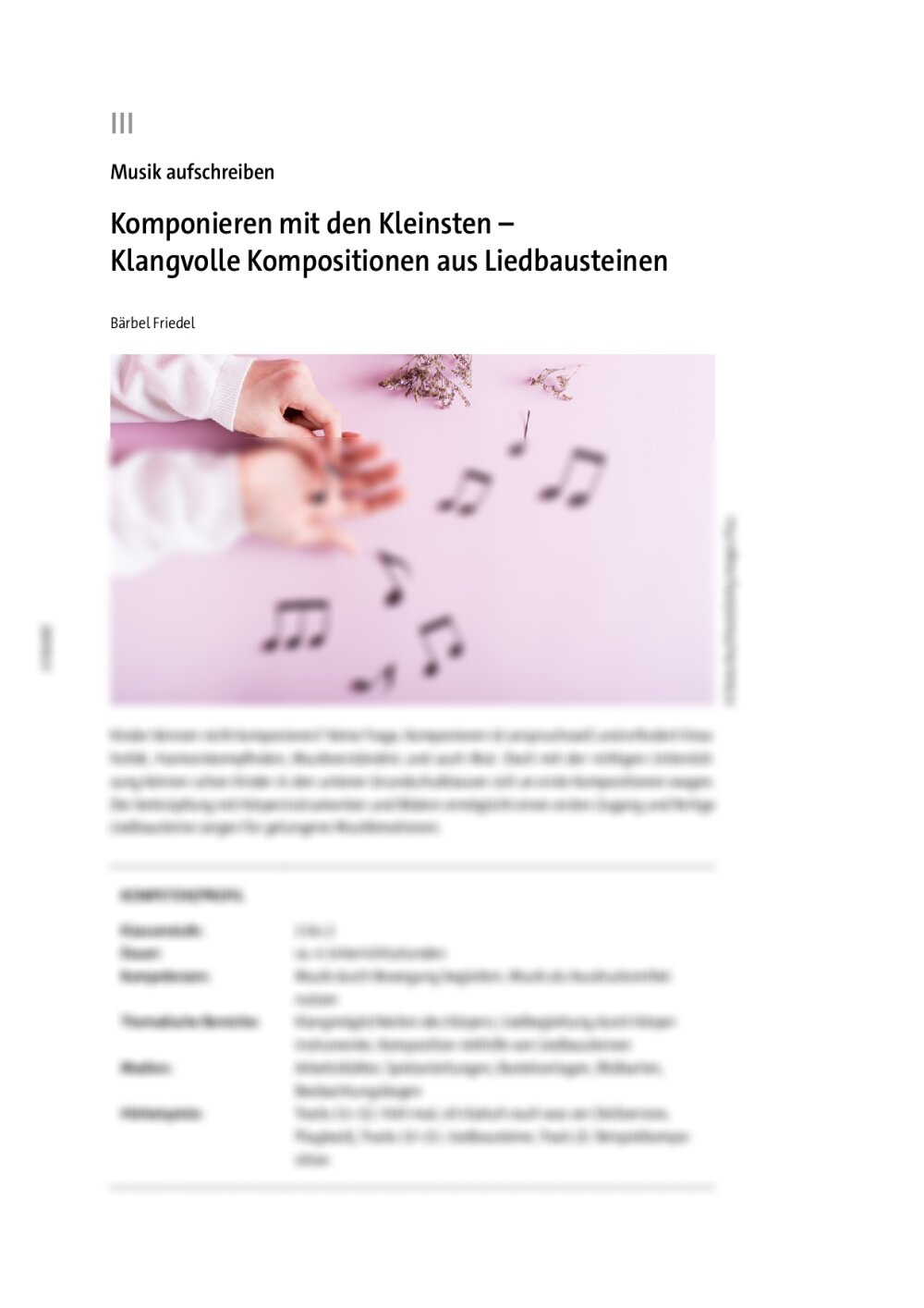 Klangvolle Kompositionen aus Liedbausteinen - Seite 1