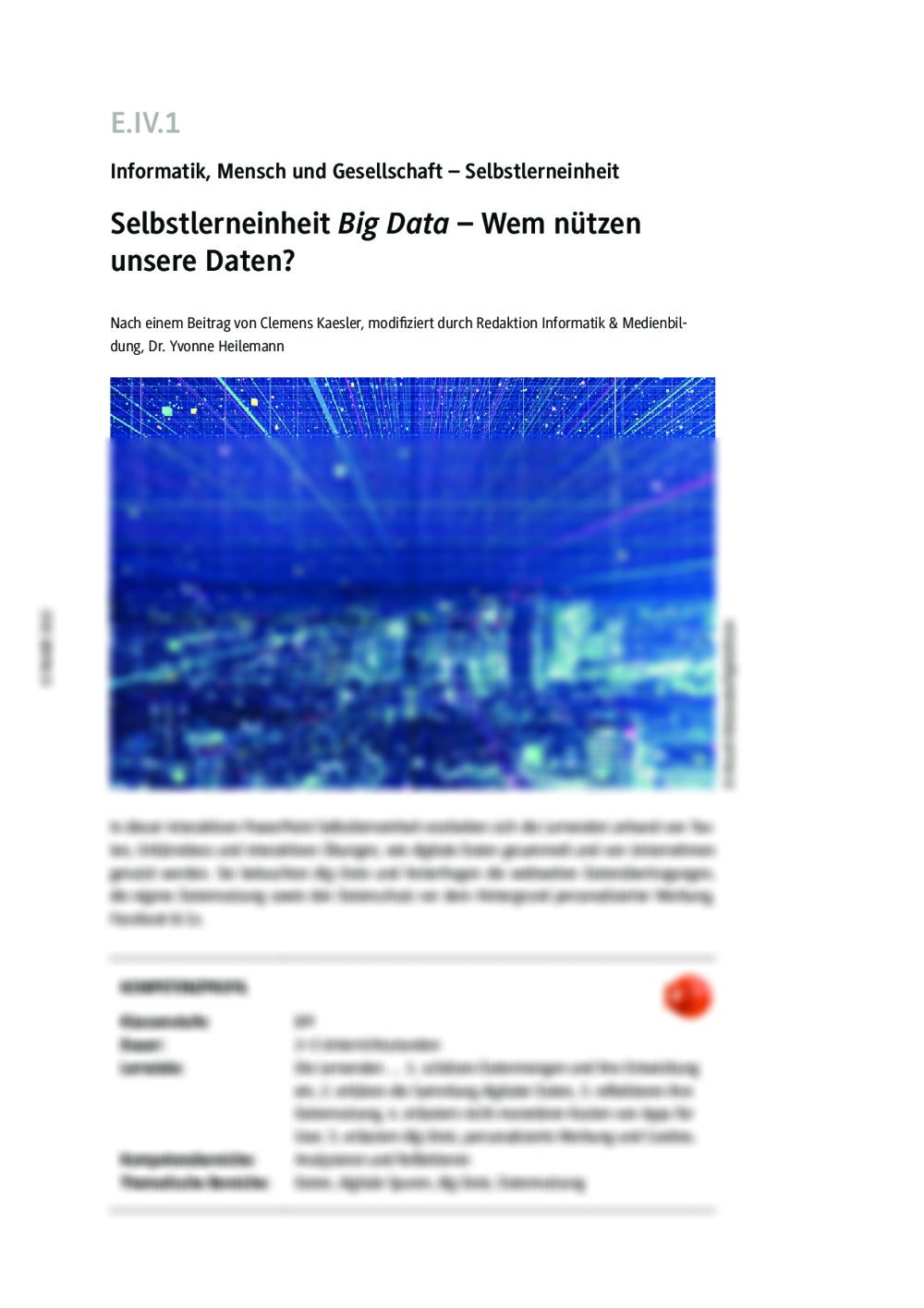 Selbstlerneinheit: Big Data - Seite 1