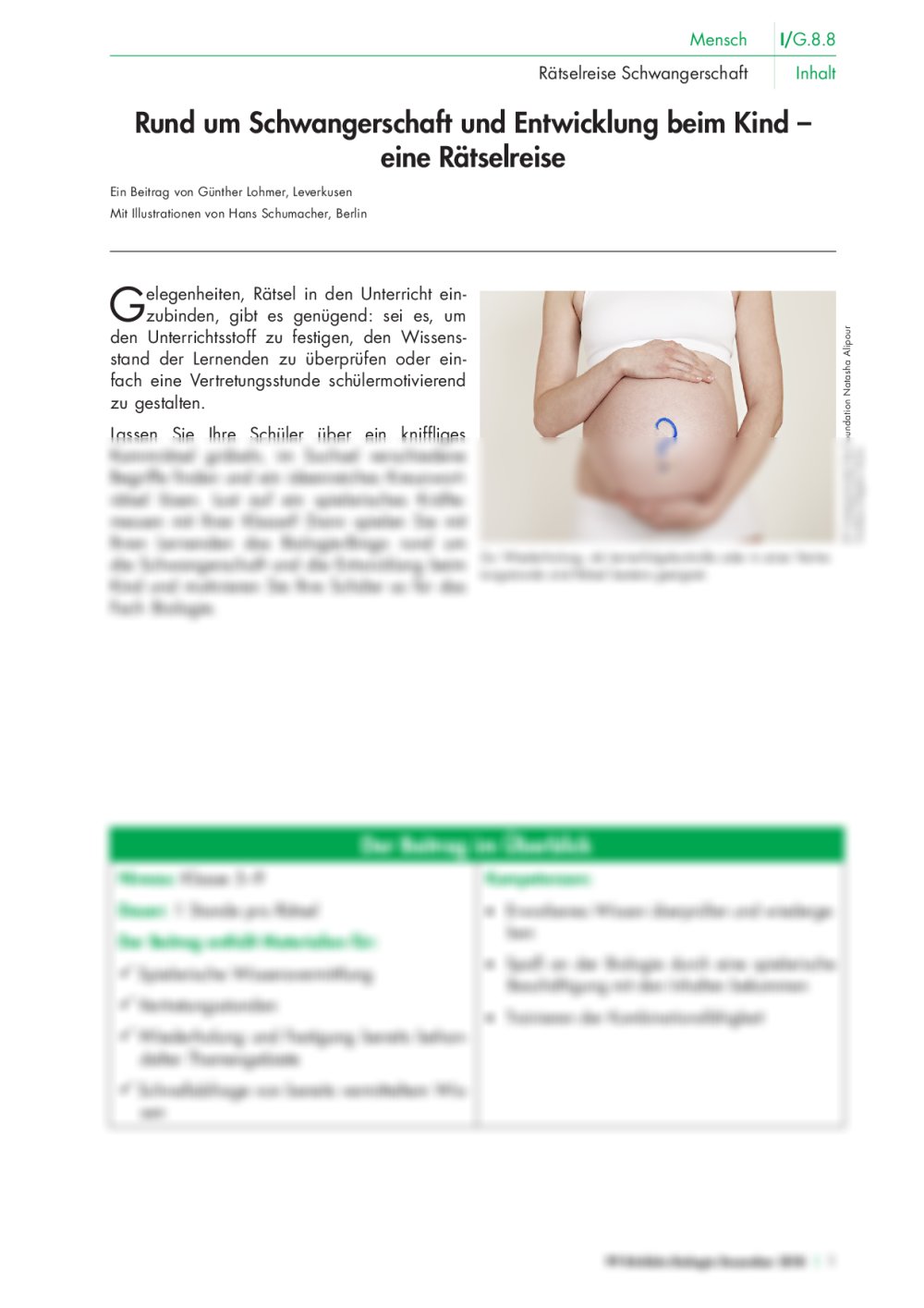Schwangerschaft und Entwicklung beim Kind - Seite 1