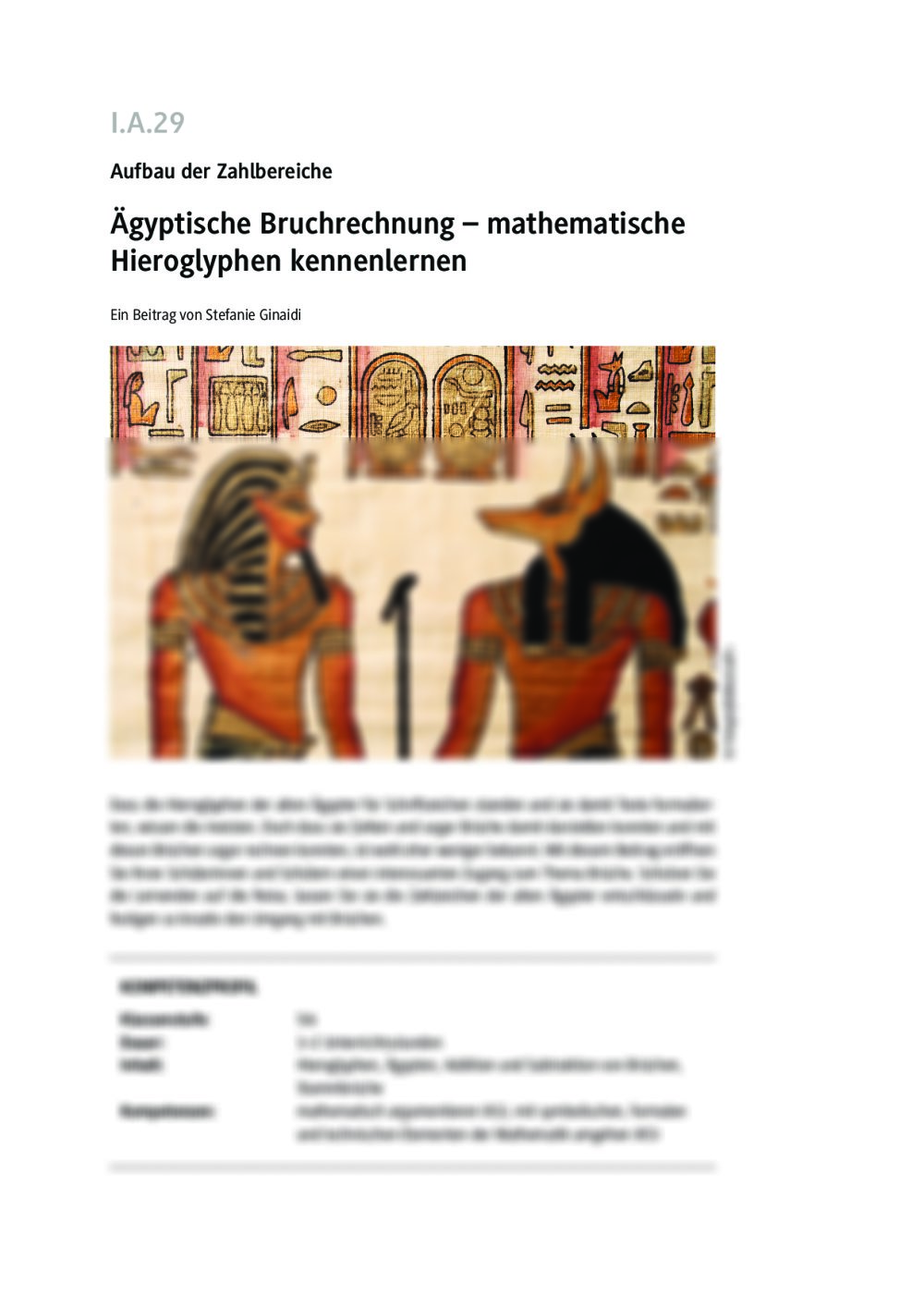 Ägyptische Bruchrechnung - Seite 1