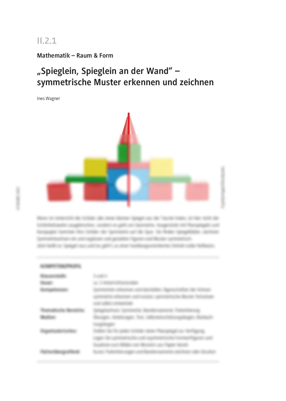 Symmetrische Muster erkennen und zeichnen - Seite 1