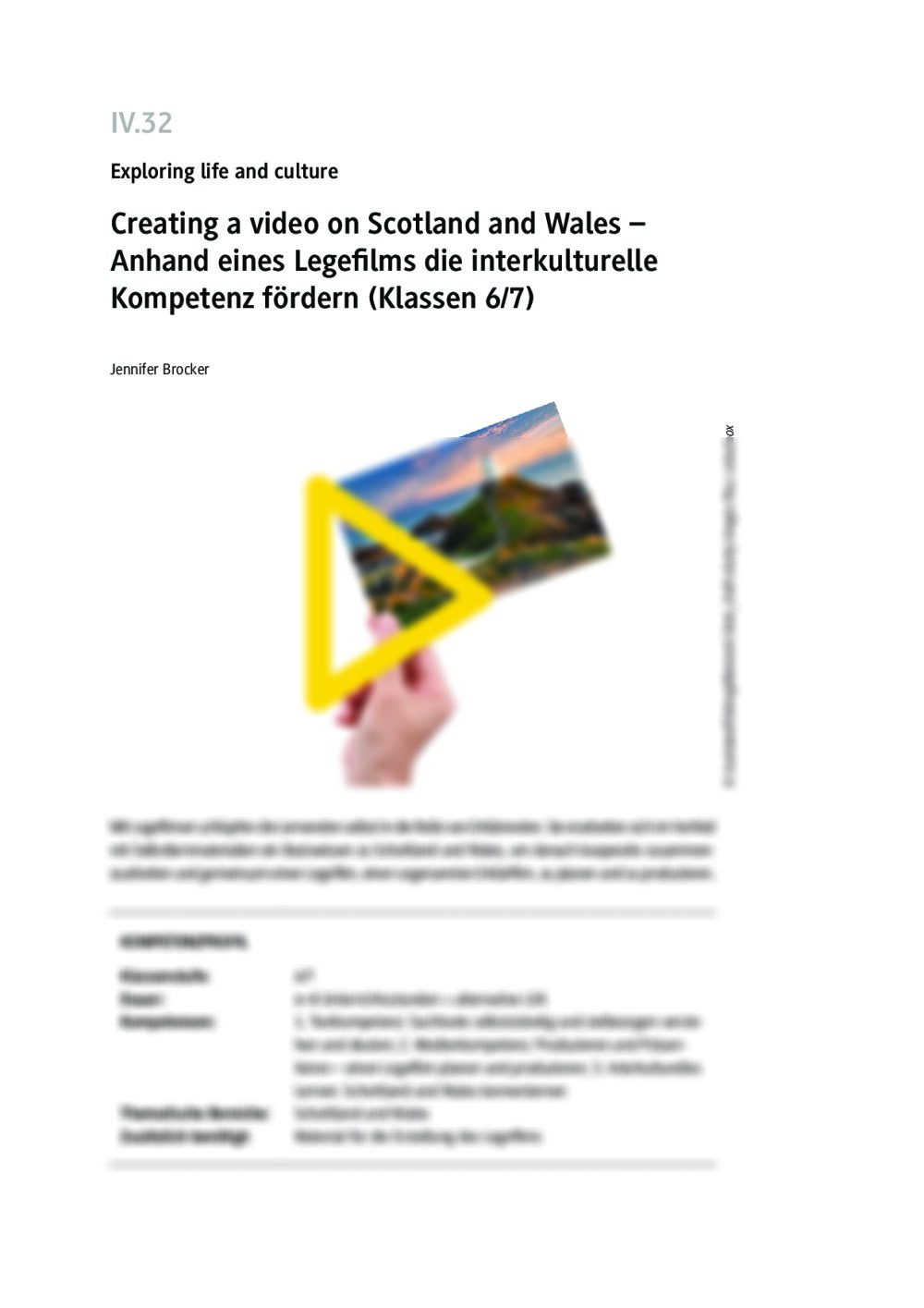 Creating a video on Scotland and Wales - Seite 1