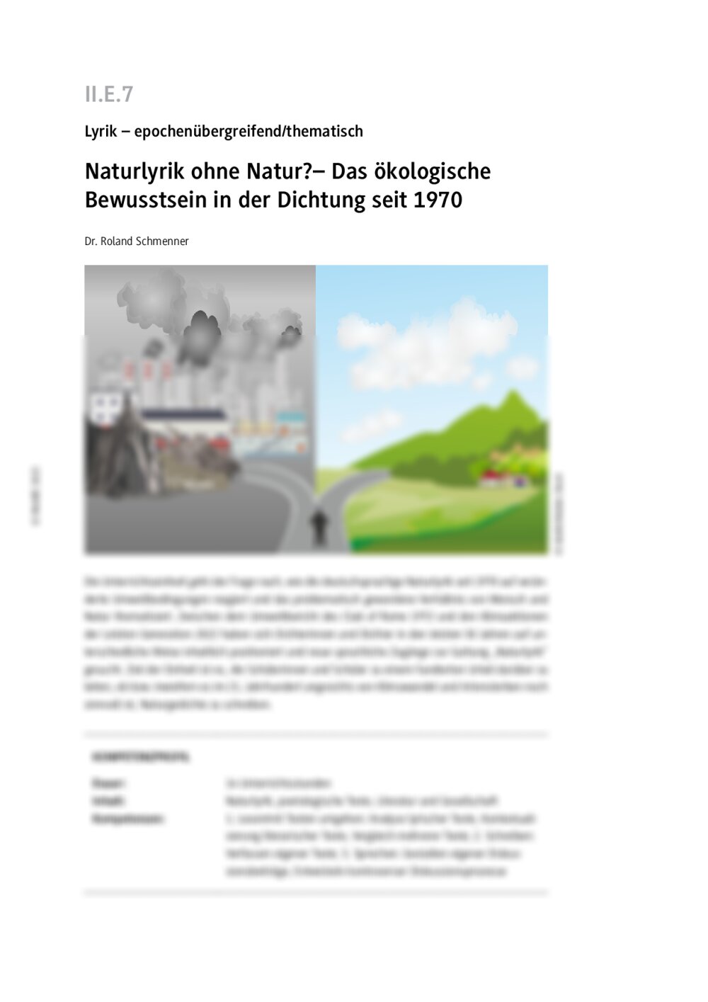 Naturlyrik ohne Natur? - Seite 1