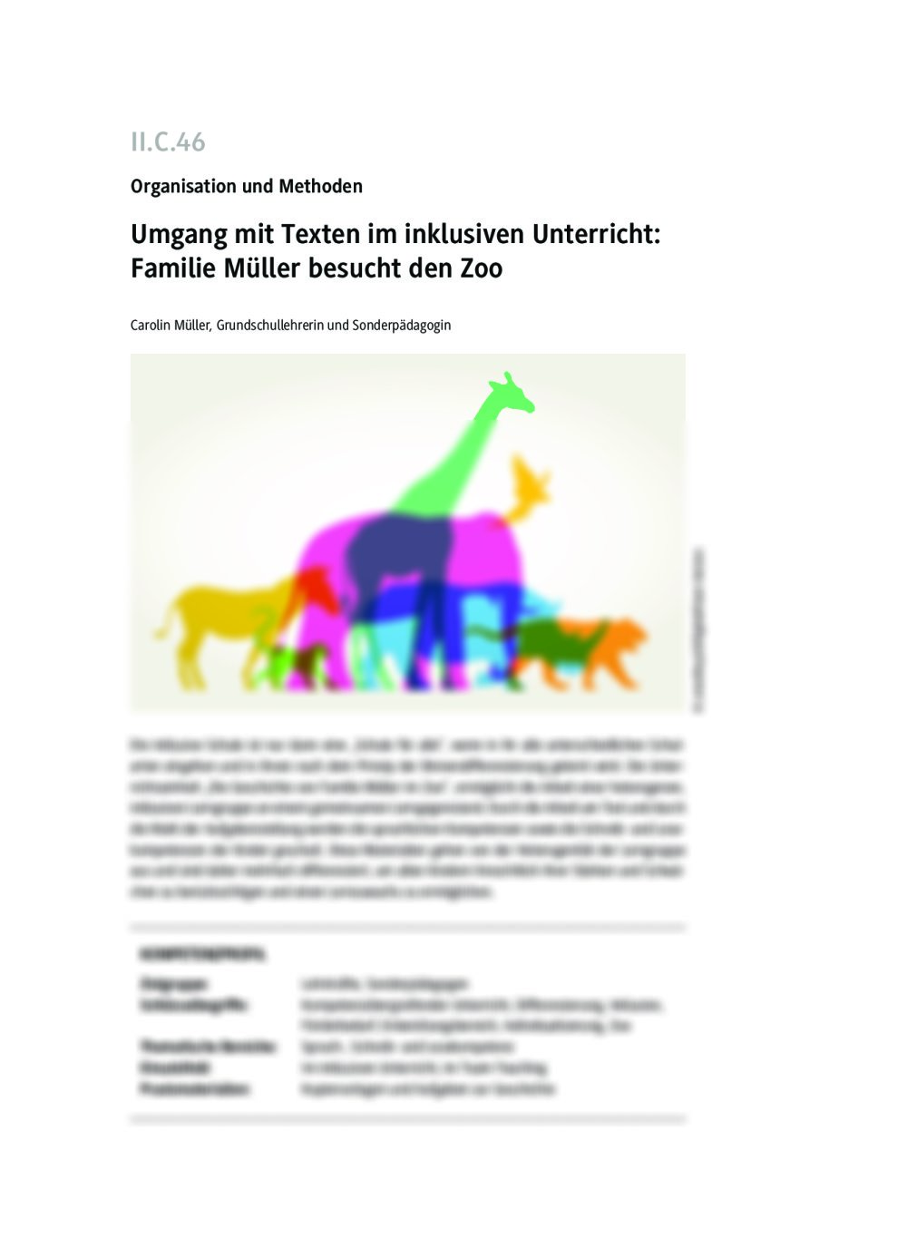 Umgang mit Texten im inklusiven Unterricht - Seite 1