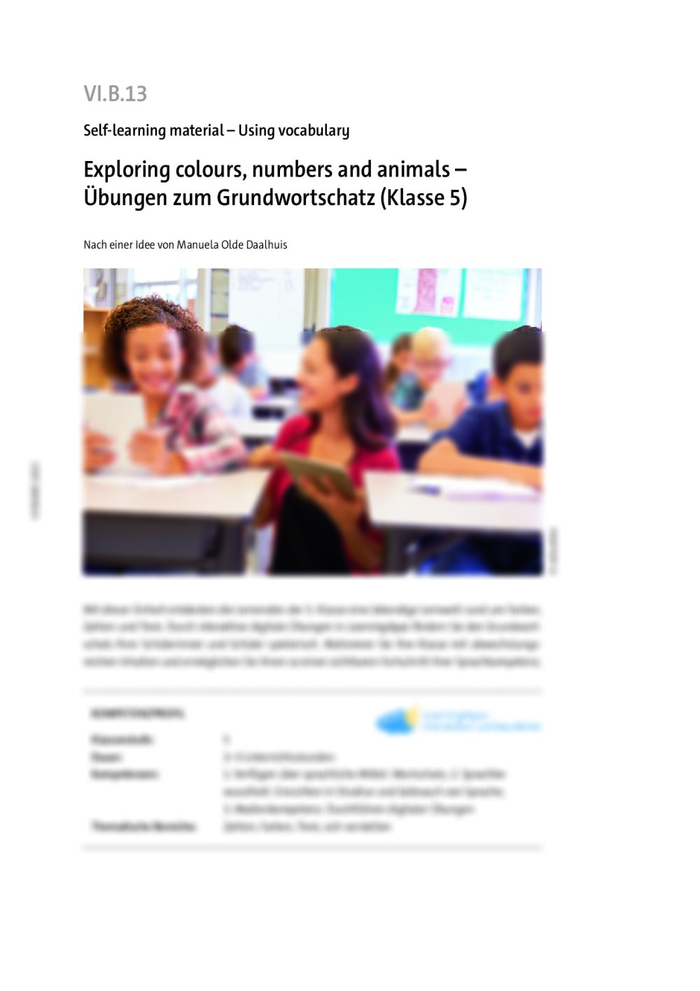 Exploring colours, numbers and animals - Seite 1