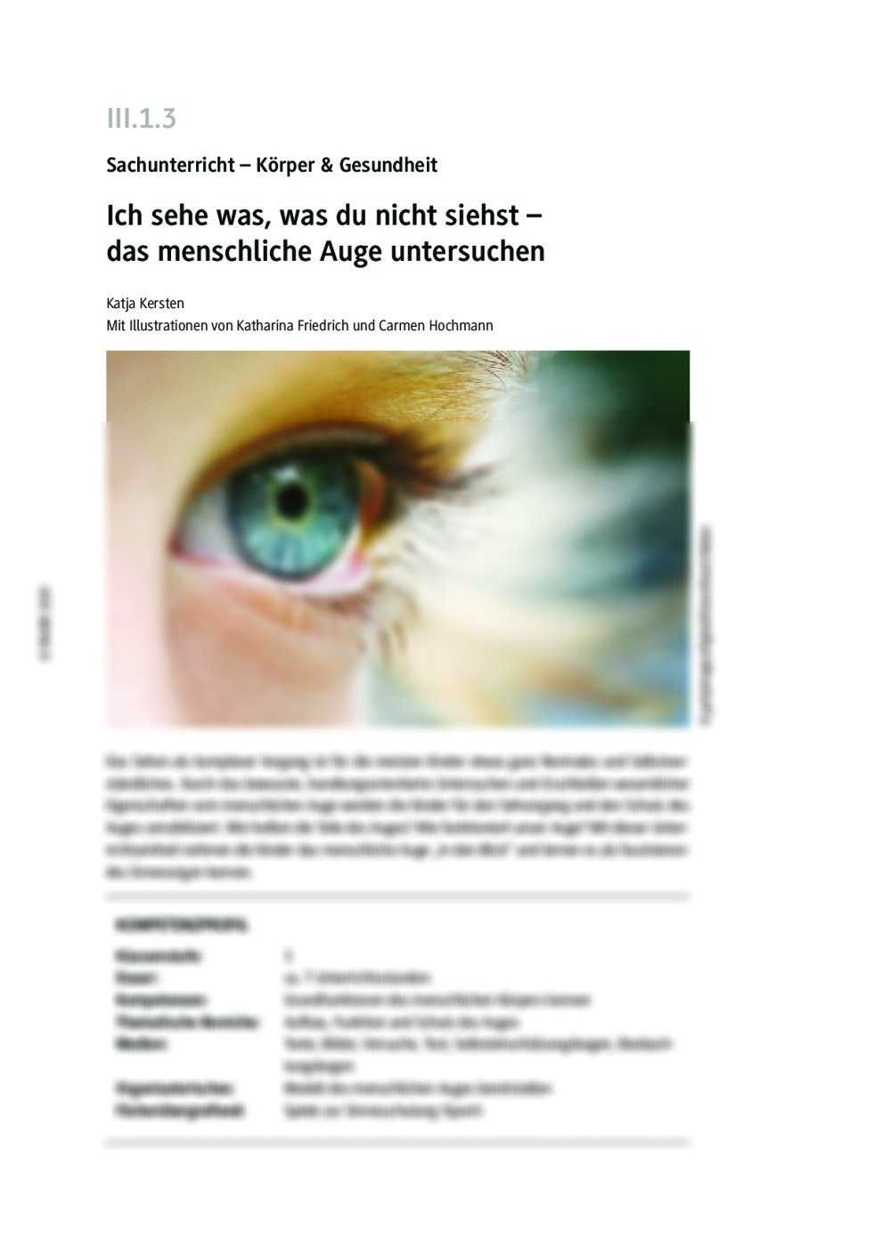 Das menschliche Auge untersuchen - Seite 1