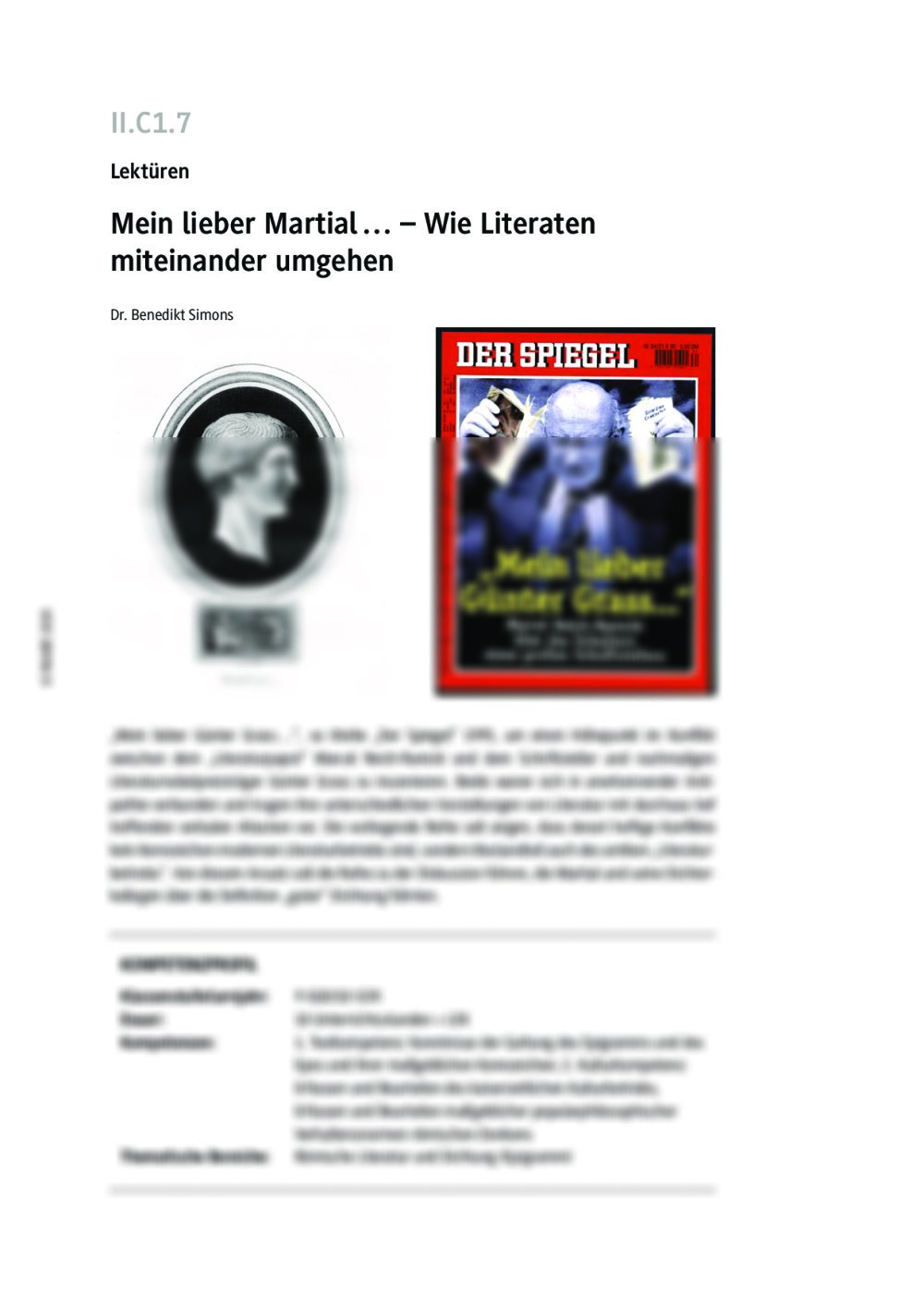 Mein lieber Martial … - Seite 1