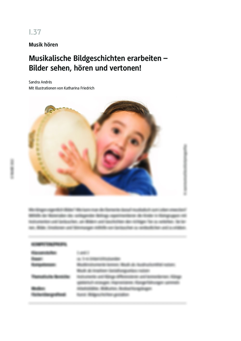 Musikalische Bildgeschichten erarbeiten - Seite 1