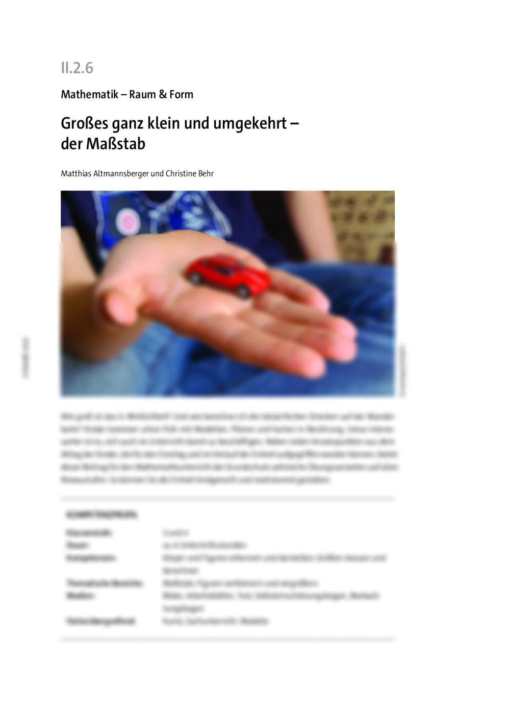 Großes ganz klein und umgekehrt - Seite 1